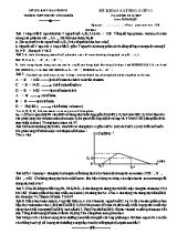 Đề khảo sát học sinh giỏi lớp 11 năm học 2016 - 2017 môn hóa Học